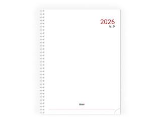 Diary VIP Spiral,  A4, plastic covers, tranparent