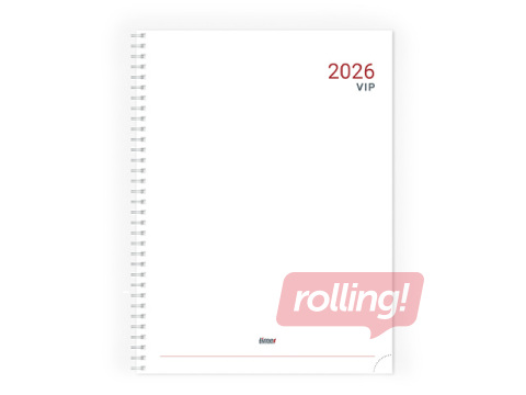 Satura bloks VIP Spiral,  A4, caurspīdīgi plastikas vāki