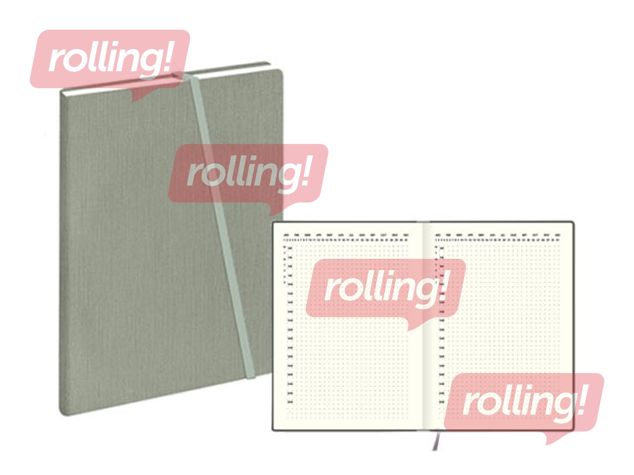 Diary Private, gray-green with texture