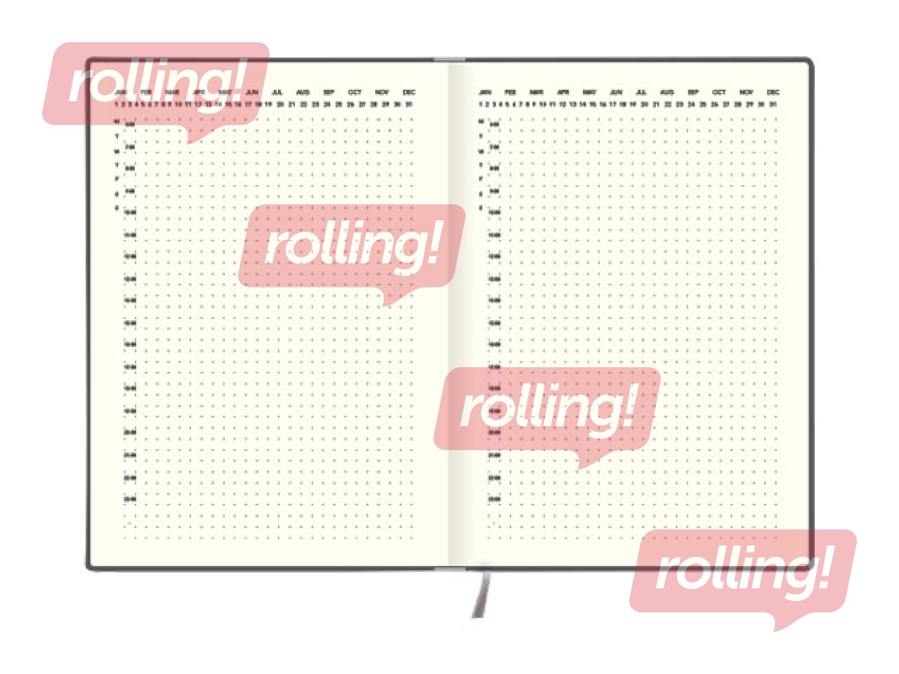 Diary Private, gray-green with texture