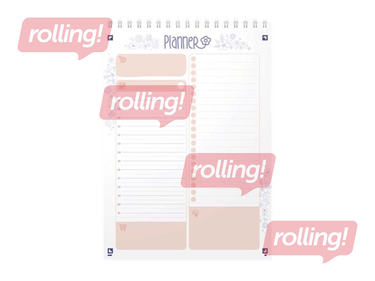 Dienasgrāmata - plānotājs Oxford, Floral, A5