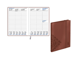 Diary Prestige Trend, A5, leather imitation, Chocolate bronze