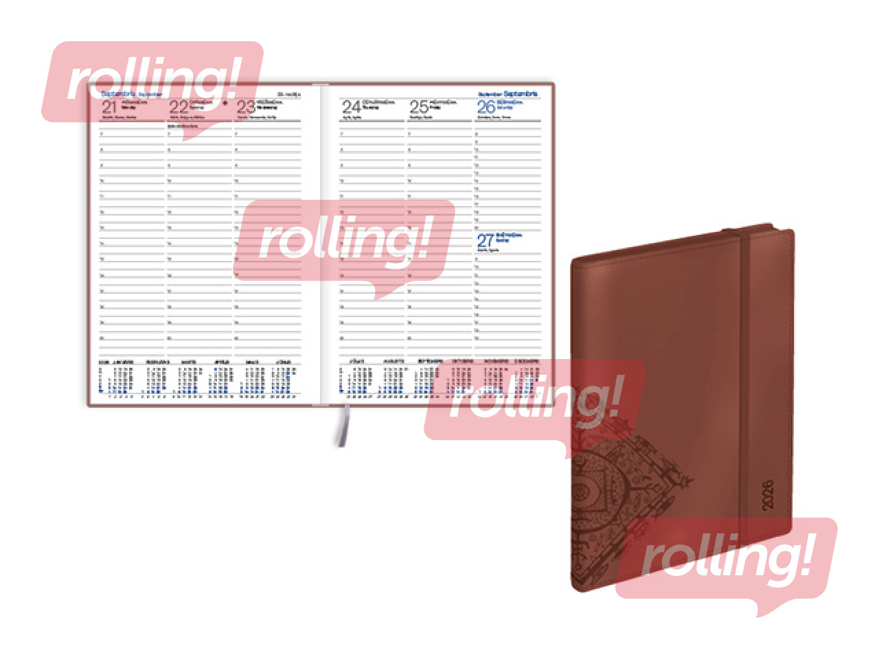 Diary Prestige Trend, A5, leather imitation, Chocolate bronze