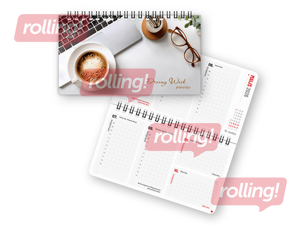 Diary Dreamy Week, 17x9.5 cm, Soft Touch Nr.4