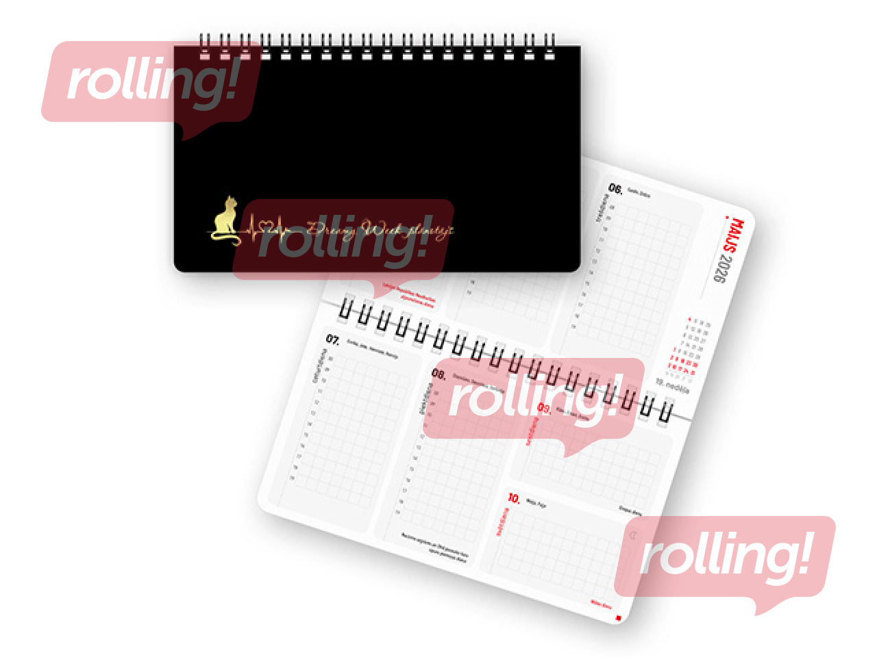 Dienasgrāmata Dreamy Week, 17x9.5 cm, Eclipse Nr.1