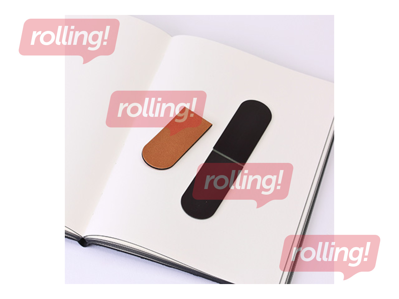 Bookmark Tiny Marks, magnetic, pink