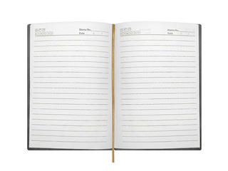 Diary Forofis without dates, lined, black, A5