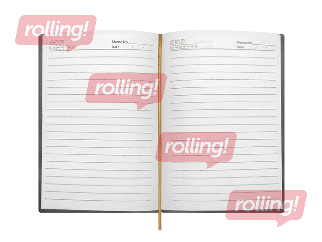 Dienasgrāmata Forofis bez datumiem, līniju, melna, A5