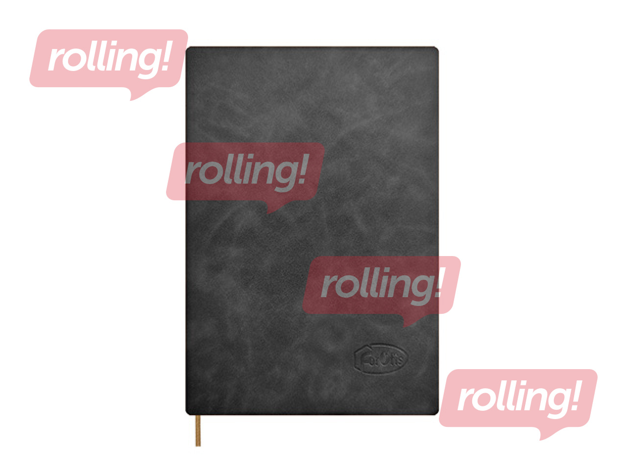 Päevik Forofis ilma kuupäevadeta, jooneline, must, A5