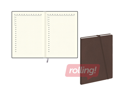 Dienasgrāmata Private, brūna ar tekstūru