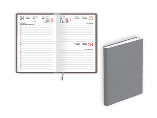 Kabatas kalendārs Mono, A6, basis, pelēks