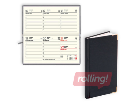 Pocket calendar Lady, basis, black