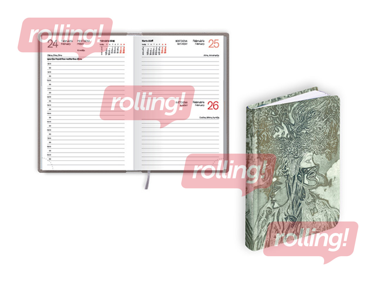 Карманный календарь Mono Flex, A6, Grey