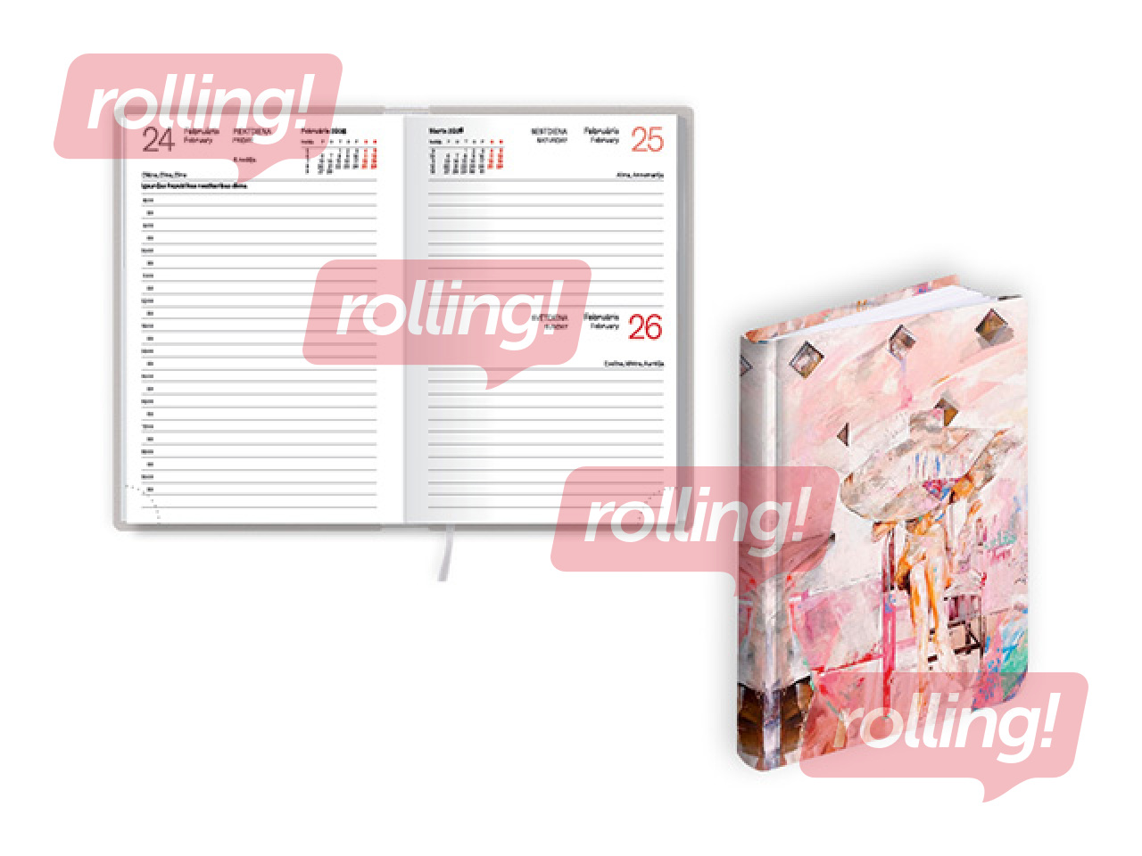 Kabatas kalendārs Mono Flex, A6, Light