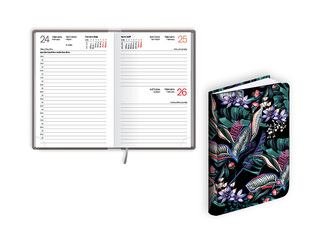 Kabatas kalendārs Mono Flex, A6, Dark