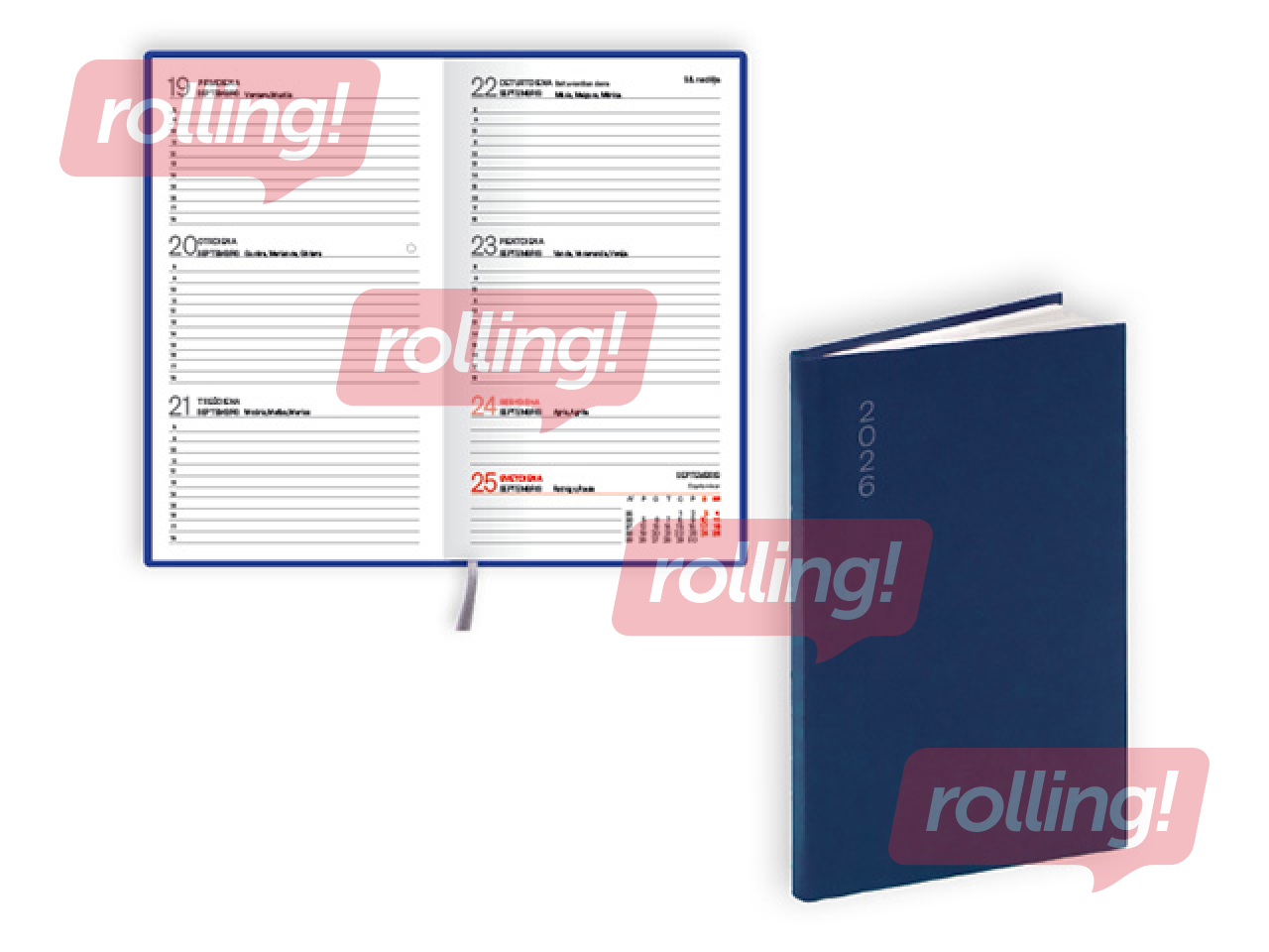 Kabatas kalendārs Pocket Flex, basis, zils
