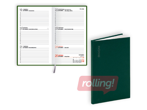 Kabatas kalendārs Pocket Flex, basis, zaļš