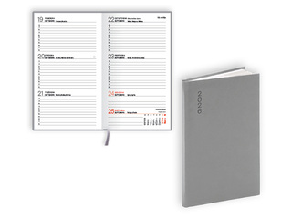 Kabatas kalendārs Pocket Flex, basis, pelēks