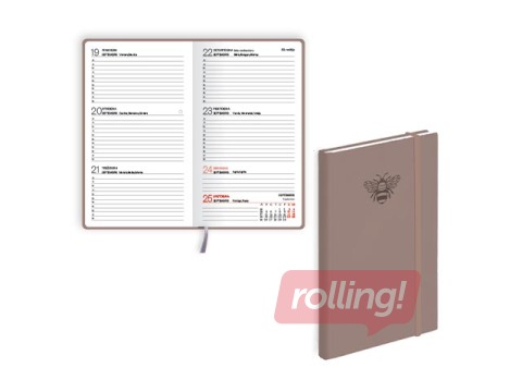 Kabatas kalendārs Pocket Soft, mākslīgā āda, brūns