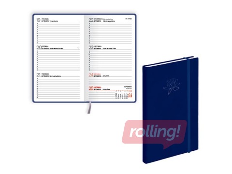 Kaрманный календарь Pocket Soft, кожзаменитель, синий