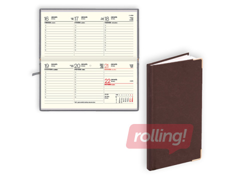 Pocket Calendar Lady, basis, brown