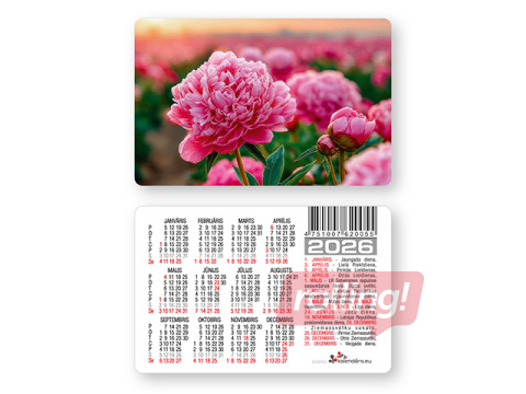Pocket calendar, double-sided, No.1, 60x92mm