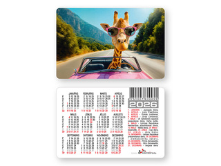 Pocket calendar, double-sided, No.8, 60x92mm
