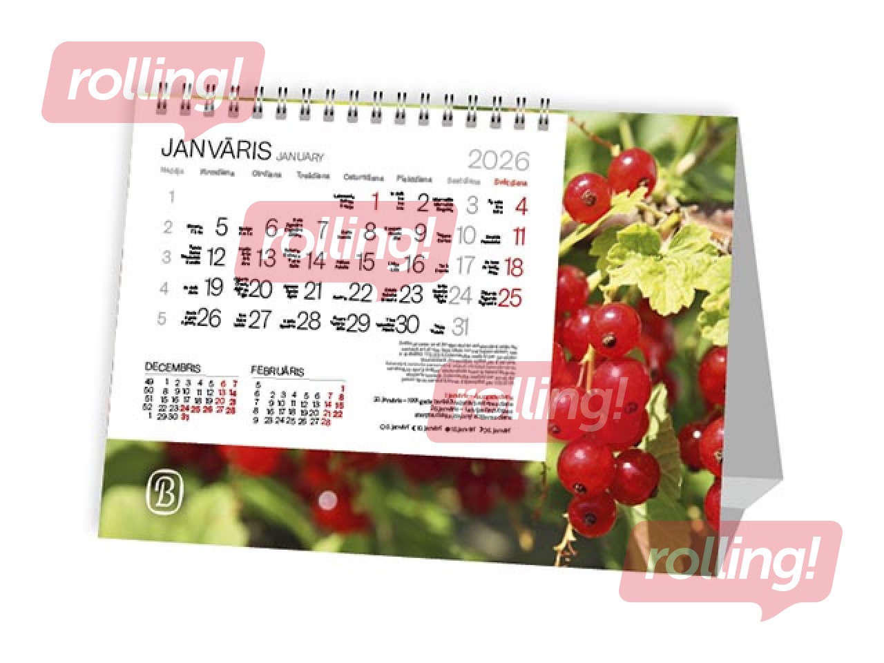 Galda kalendārs Tent, Vasara