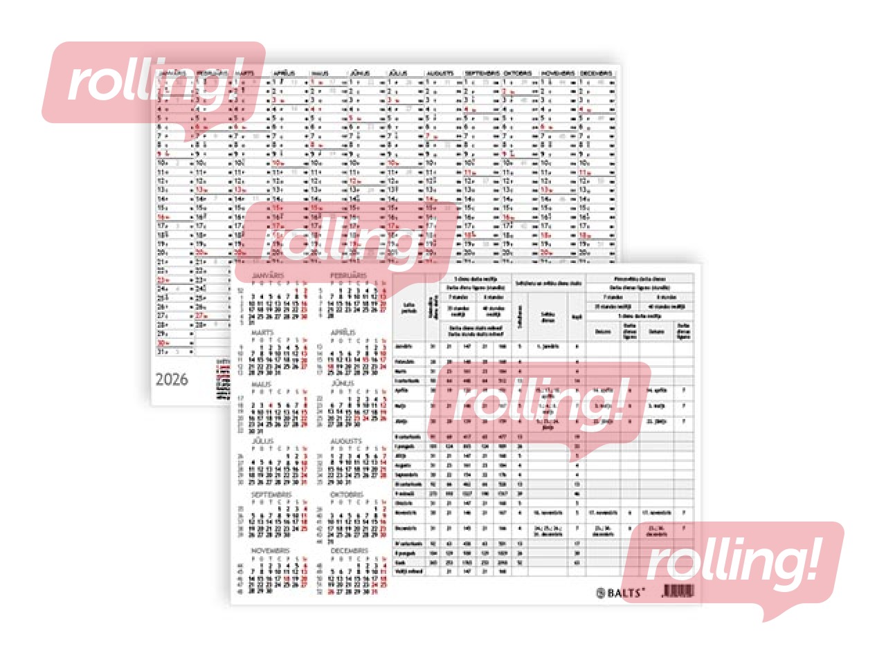 Tabulkalendārs Simple grāmatvežiem, A4