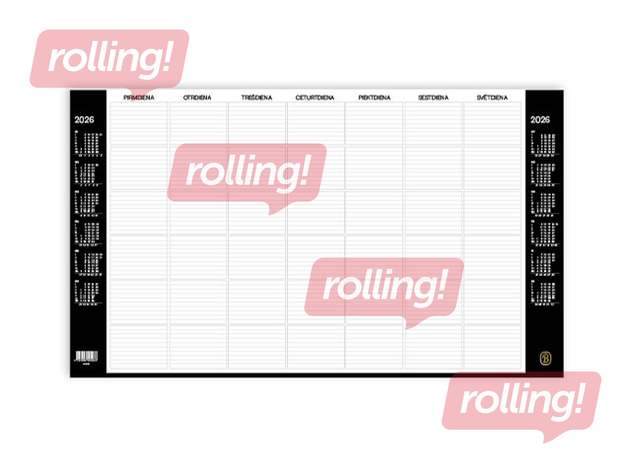 Desk pad for month Medeo, A2