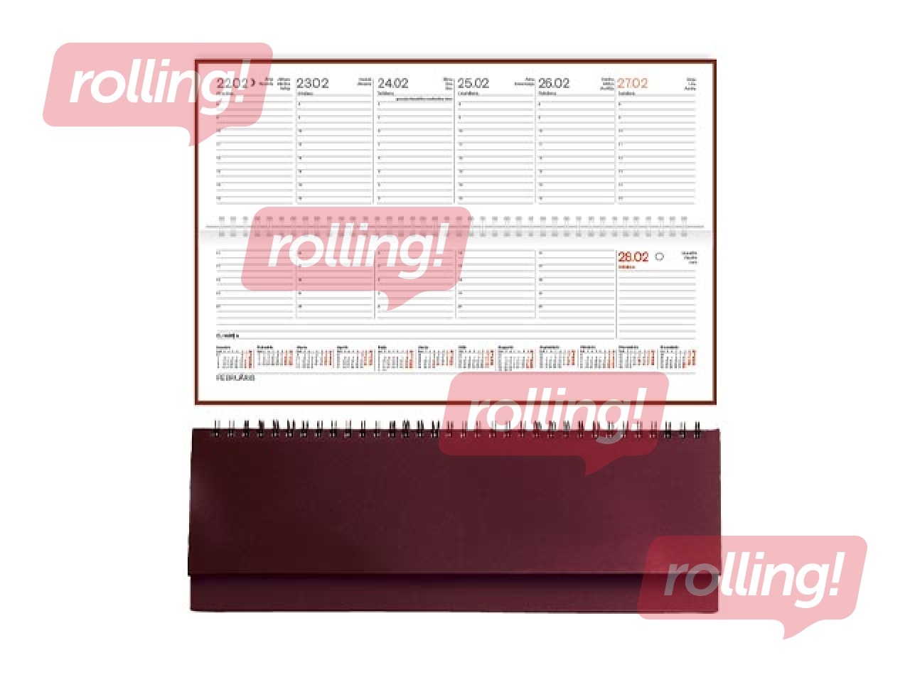 Galda kalendārs Credo, basis, bordo