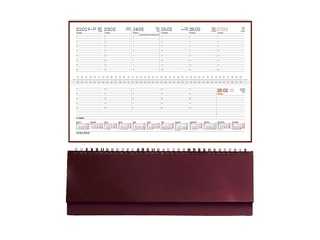 Table calendar Credo, basis, burgundy