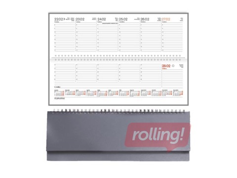 Table calendar Credo, basis, grey