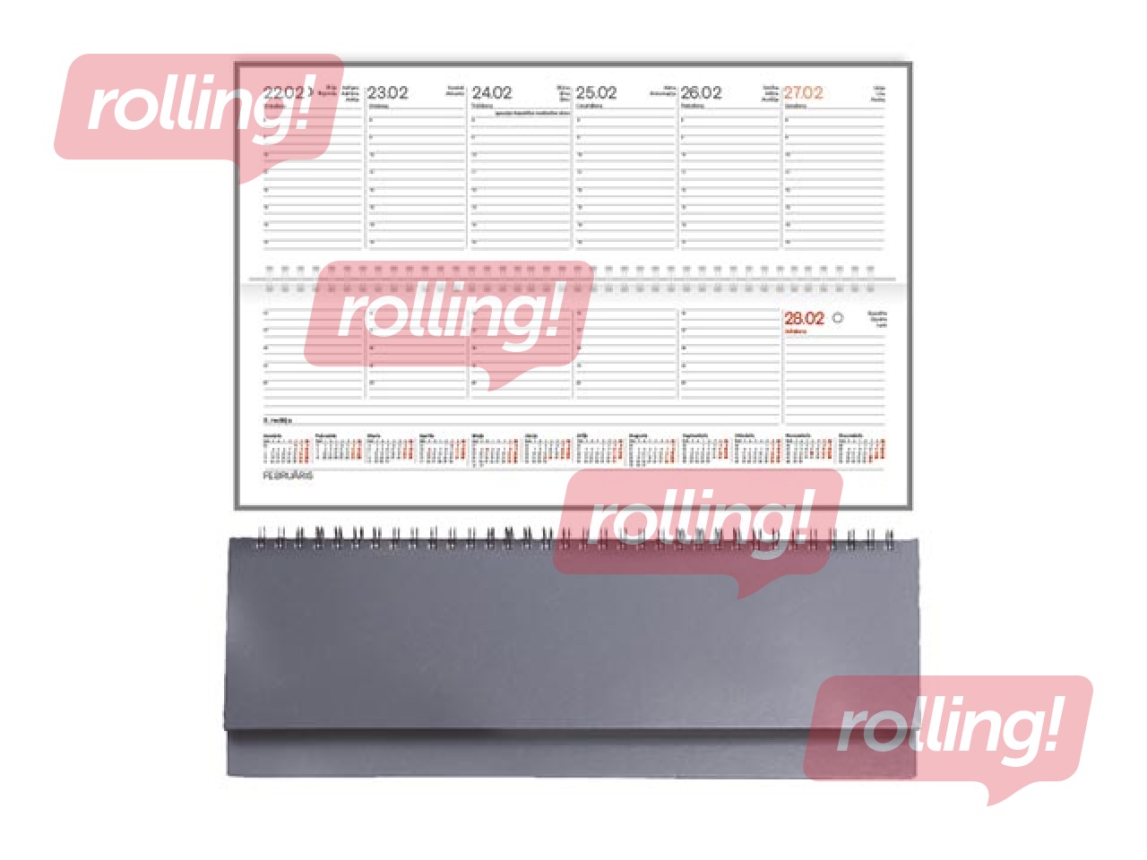 Table calendar Credo, basis, grey