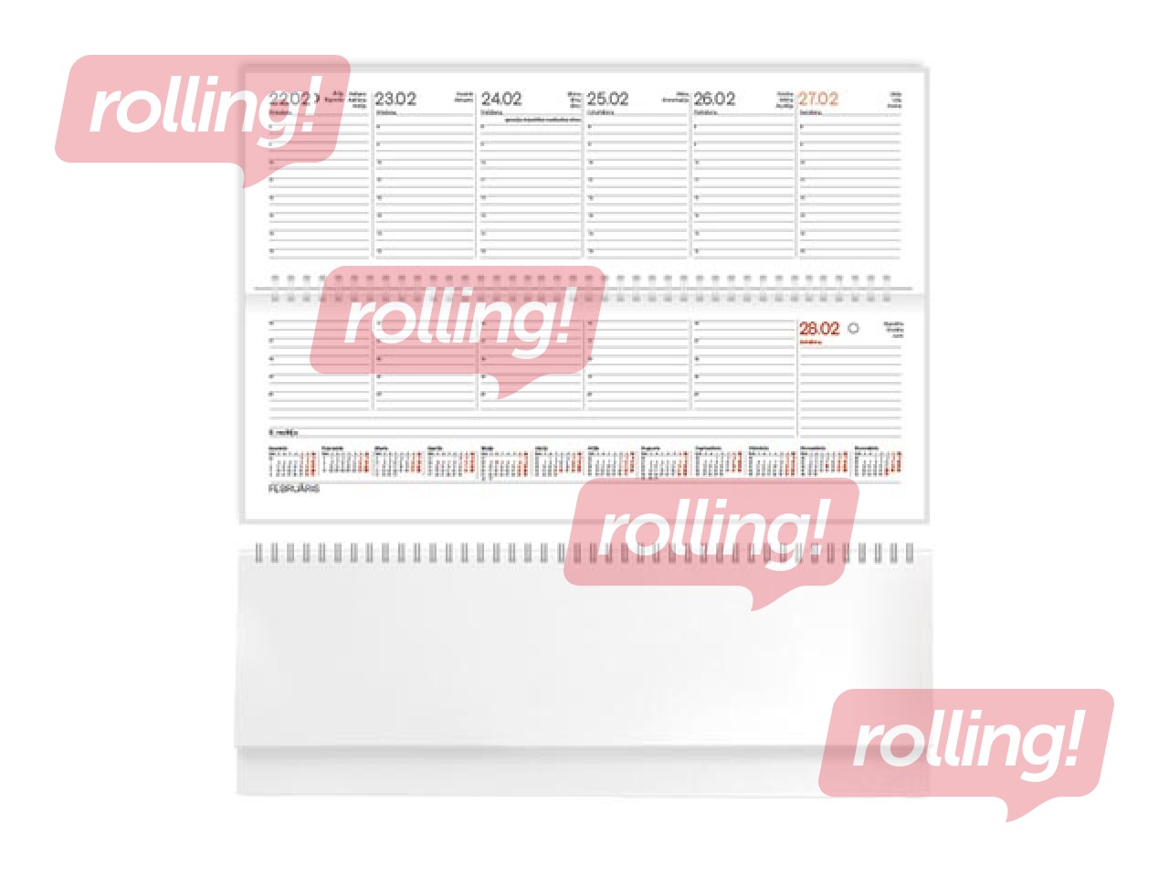 Настольный календарь Credo, басис, белый