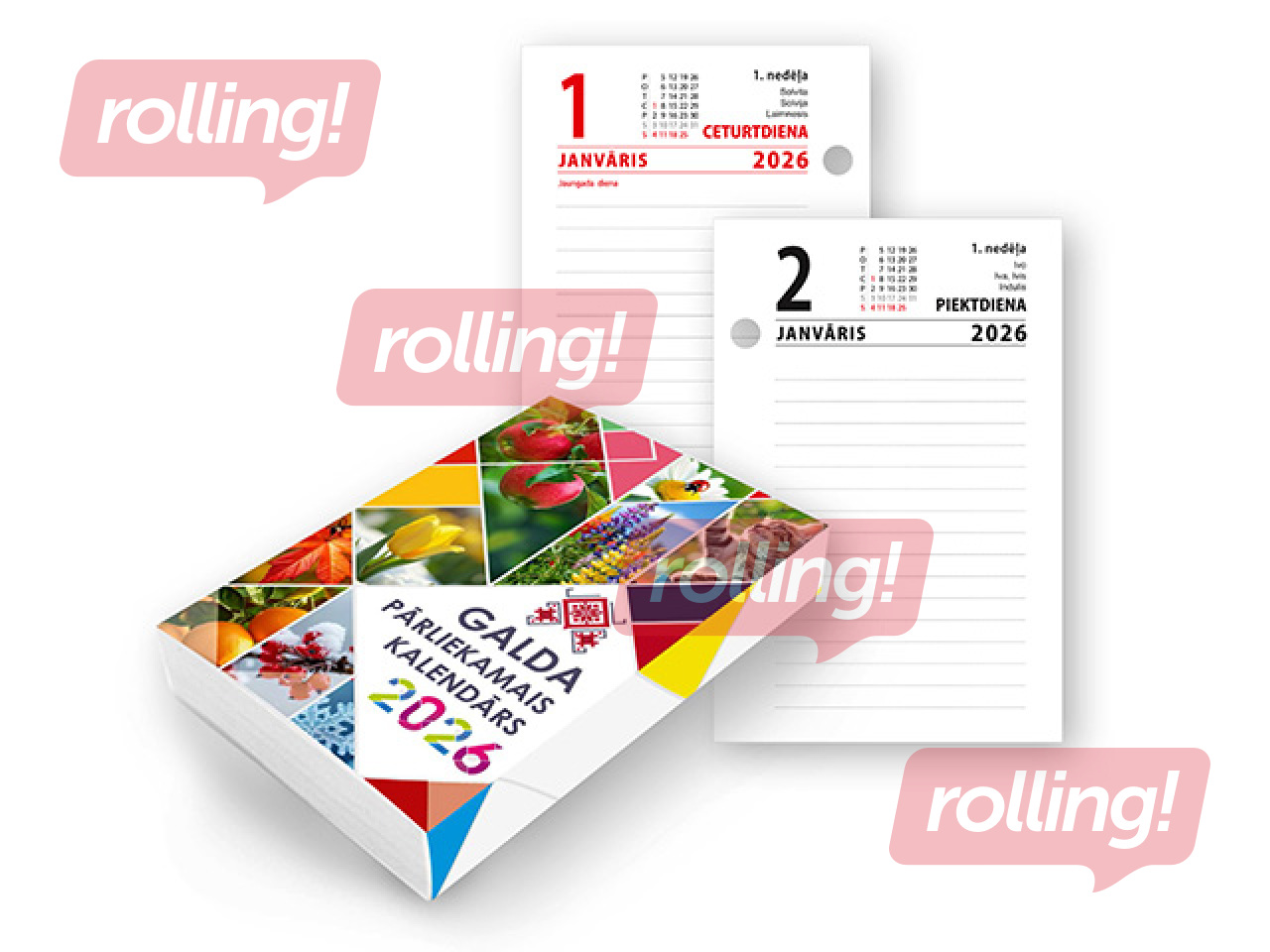 Desk throw-over calendar Classic