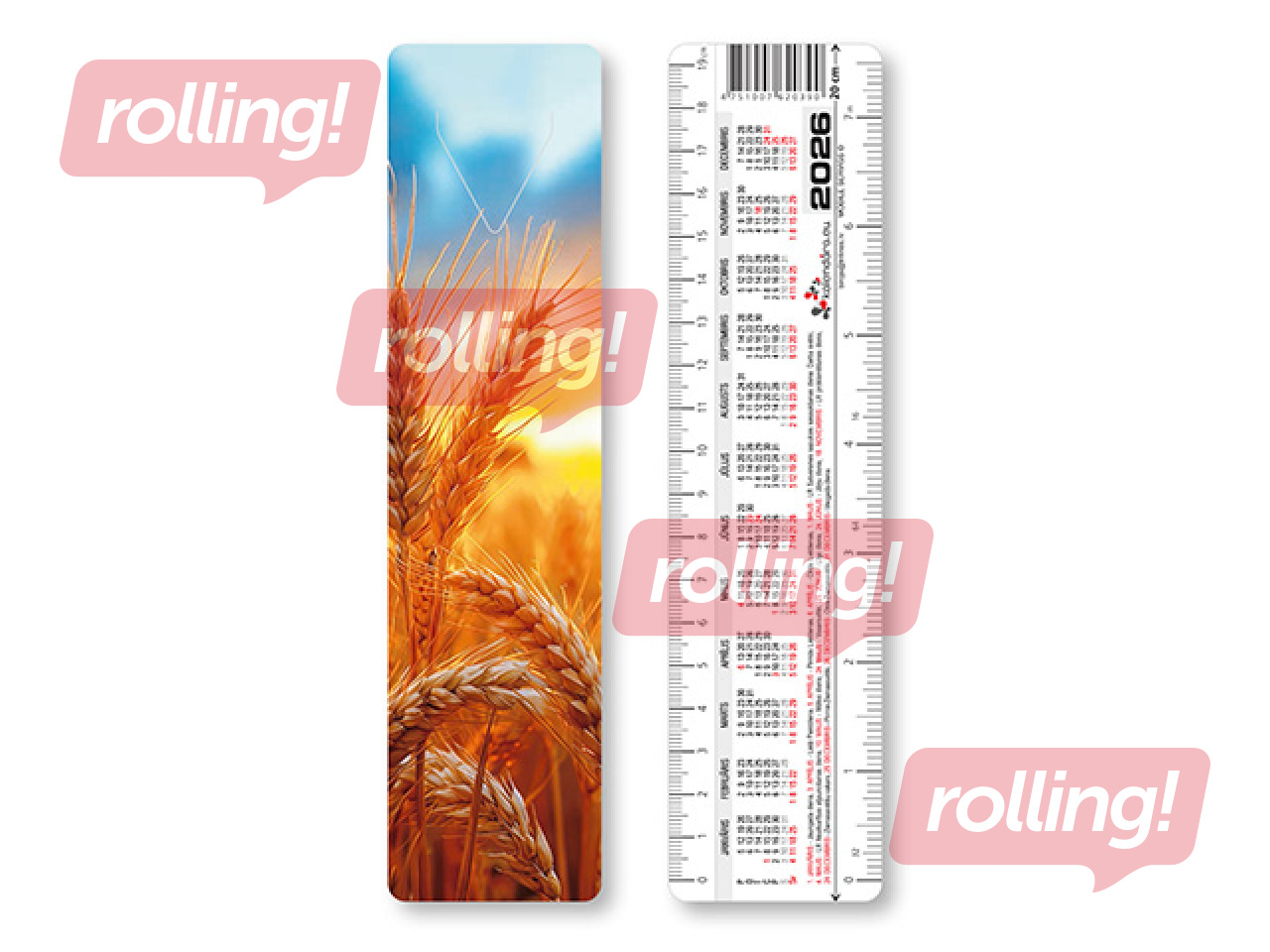 Grāmatzīme-kalendārs, divpusējs, Nr.3, 50x200mm