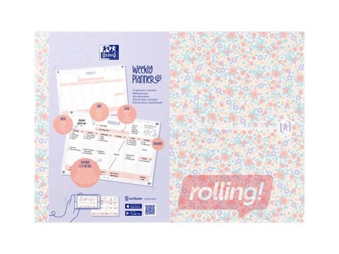 Galda kalendārs - nedēļas plānotājs Oxford, Floral, A4, 60 lapas