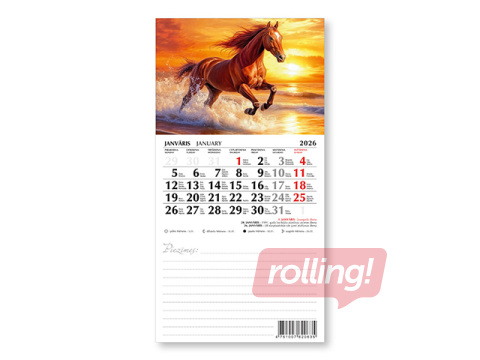 Kalender koos kirjutusalusega ja magnetalusega, Nr.3