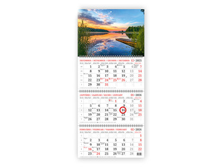 Wall calendar Baltic, Boardwalk