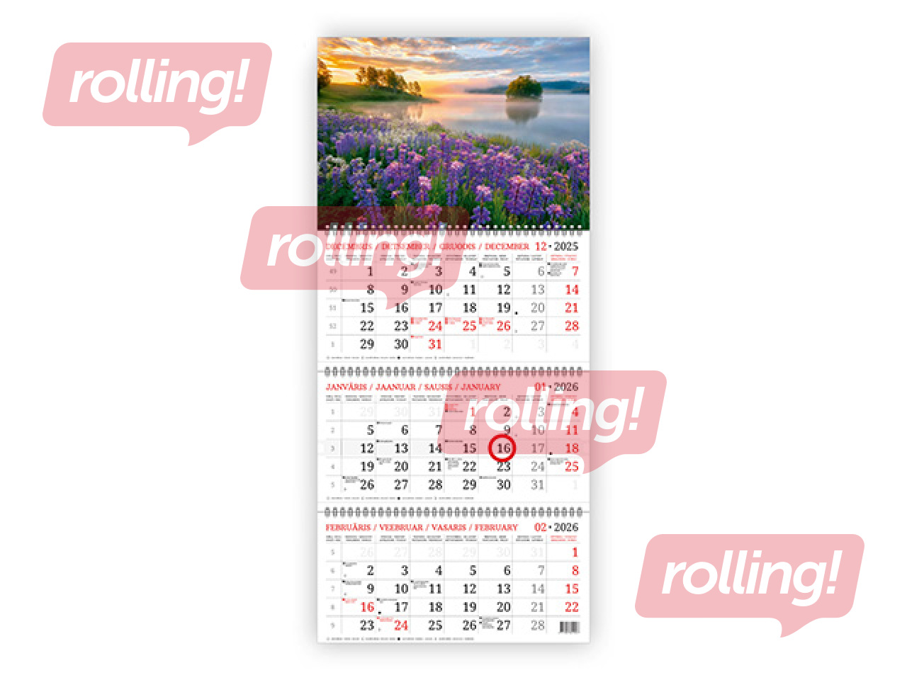 Настенный календарь Baltic, У озерa