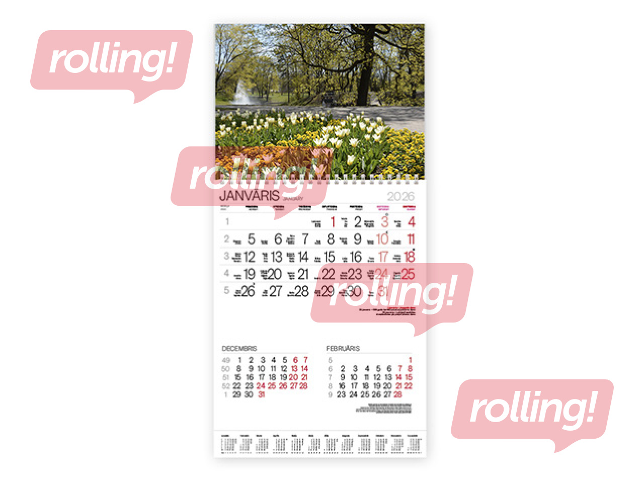 Sienas kalendārs Bonus ar spirāli Nr.7