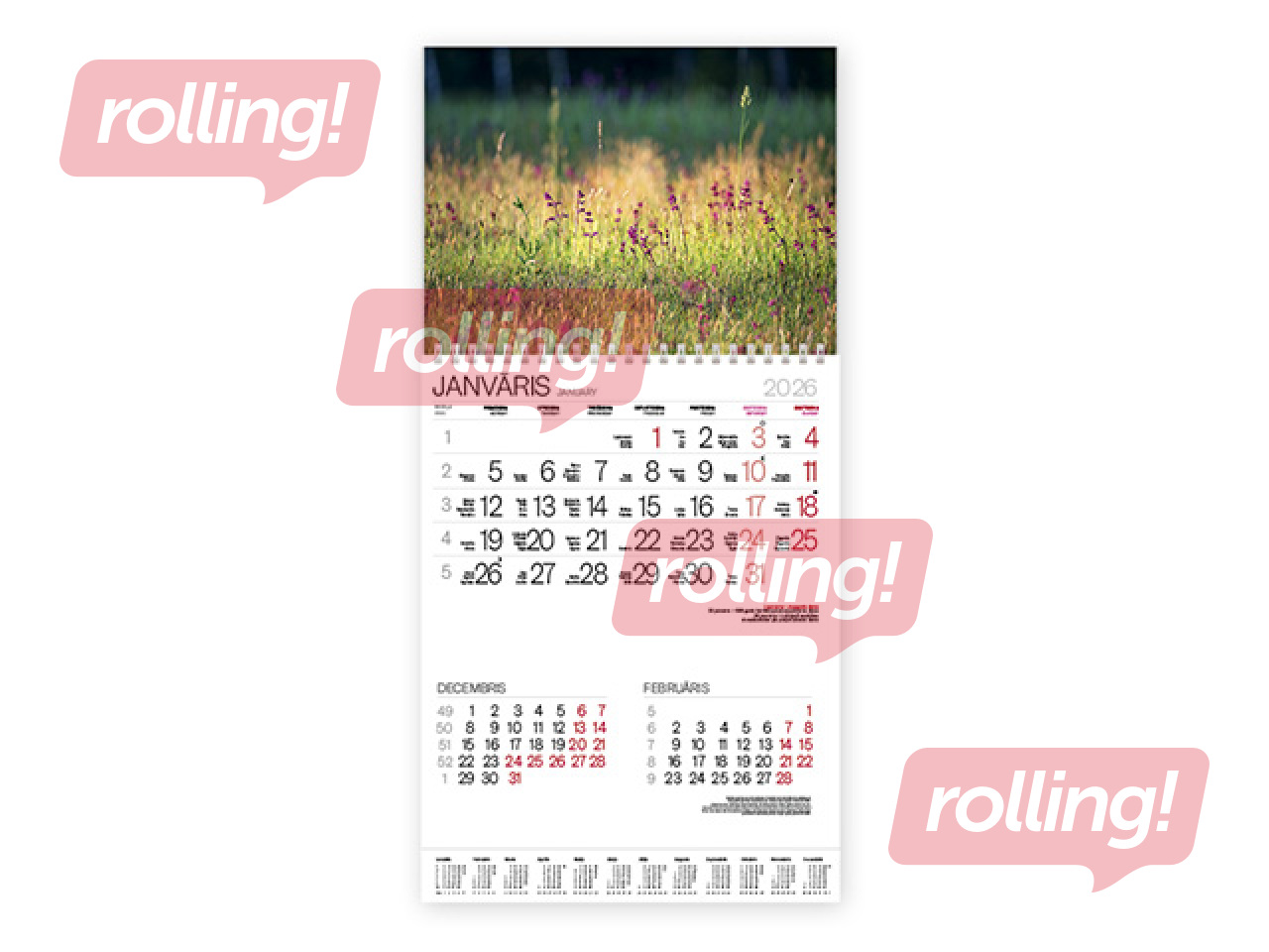 Sienas kalendārs Bonus ar spirāli Nr.12