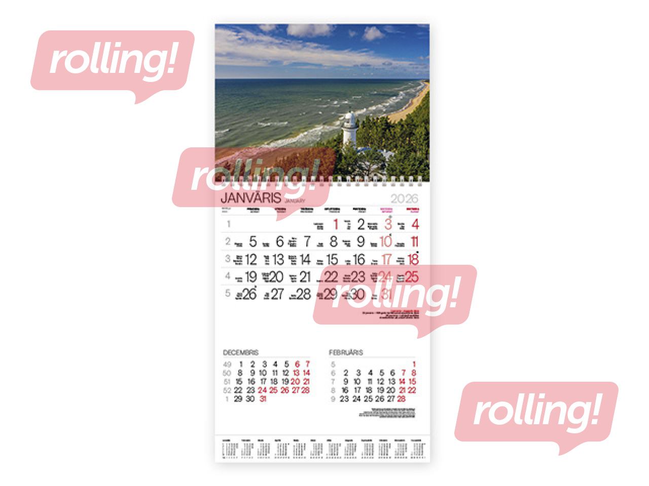 Sienas kalendārs Bonus ar spirāli Nr.16