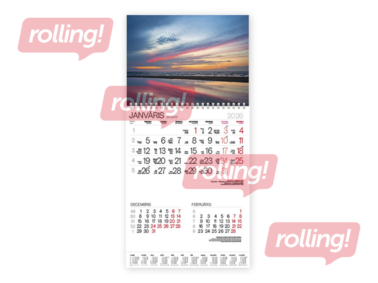 Настенный календарь Bonus с спиралью Nr.17