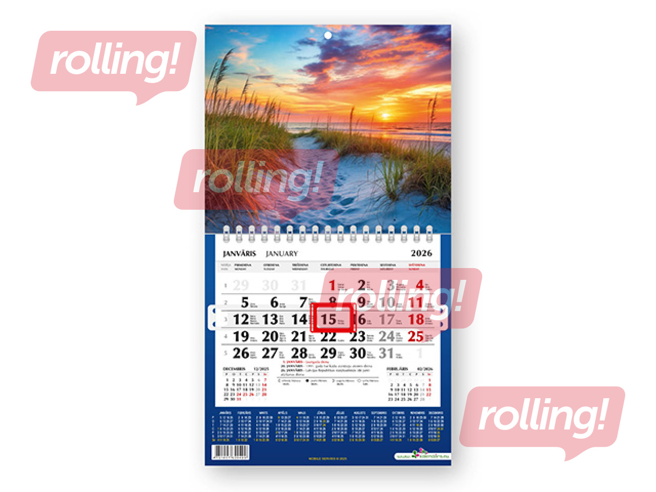 Sienas kalendārs Mini, Jūra