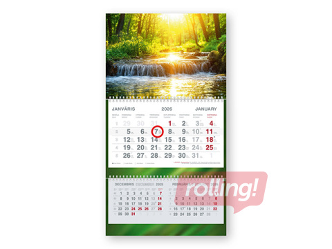 Sienas kalendārs Short Plus, Mežs