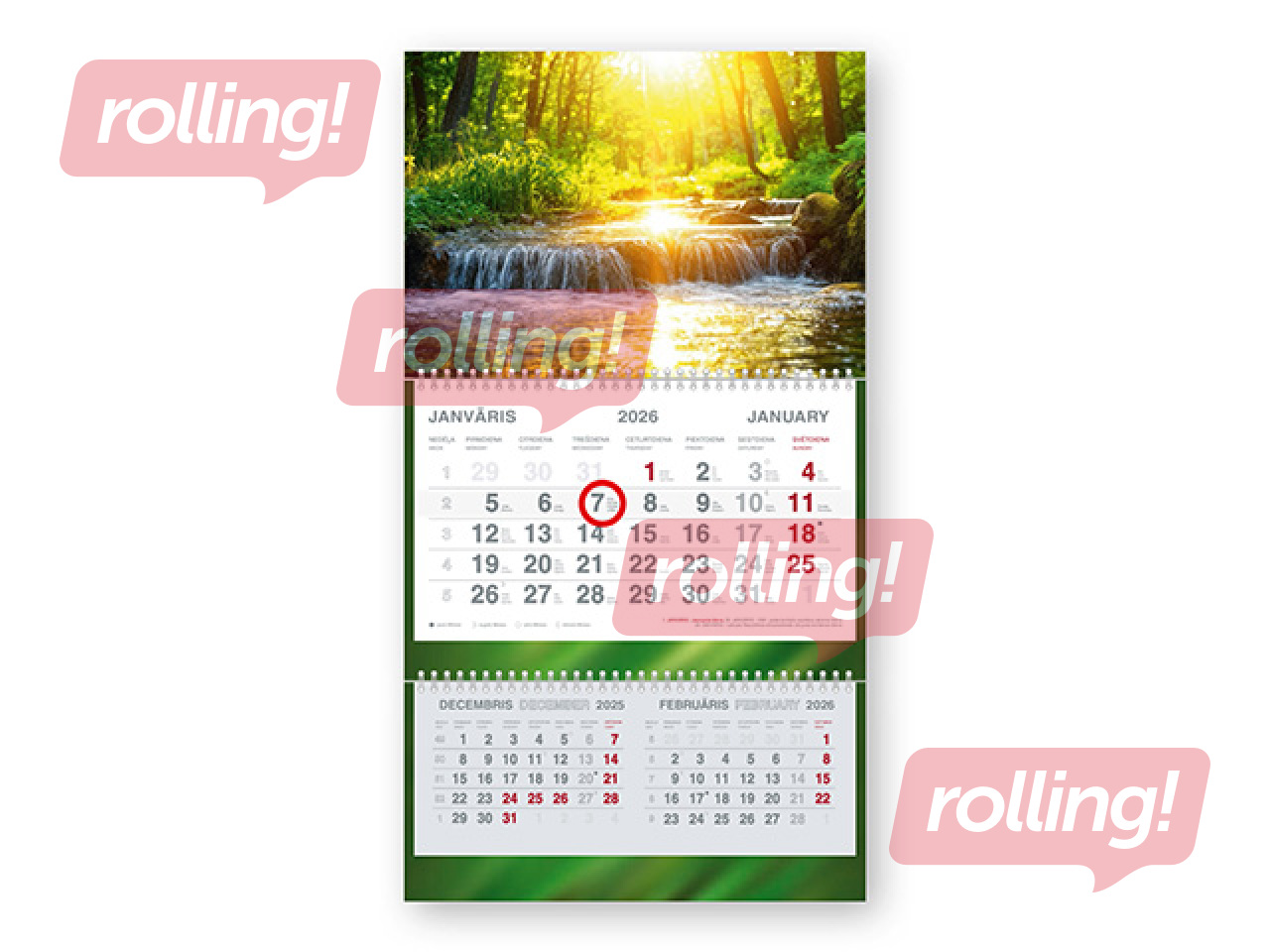 Sienas kalendārs Short Plus, Mežs