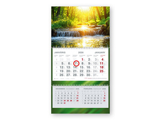 Wall calendar Short Plus, Forest