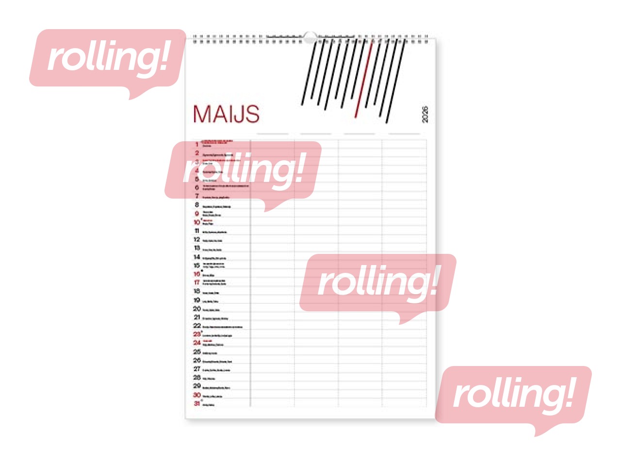 Wall calendar Family